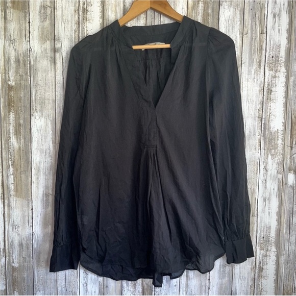 LOFT Tops - Loft Black Popover Blouse